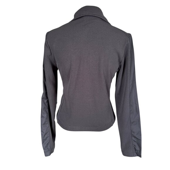 Nike women's XS 0-2 black long sleeve collared zip up activewear jacket - Picture 4 of 13